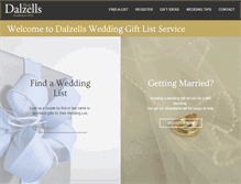 Tablet Screenshot of dalzellsweddings.com